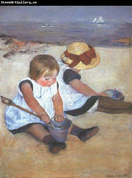 Mary Cassatt Children on the Beach